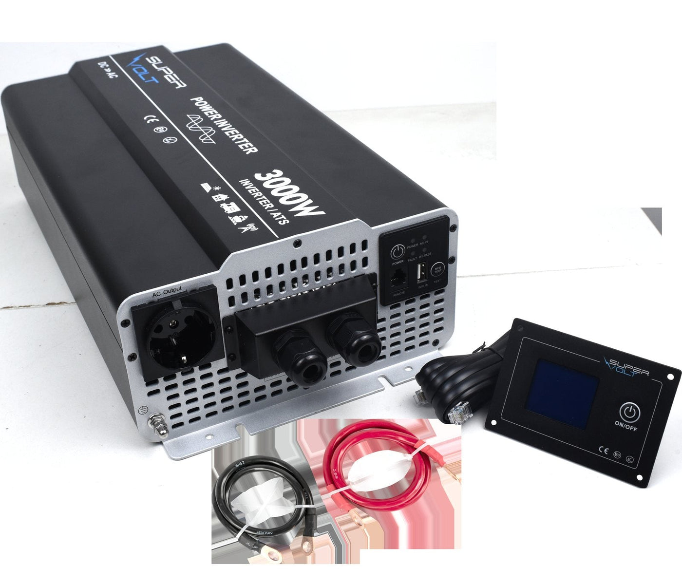 Supervolt Wechselrichter 3000 W – Anschlüsse