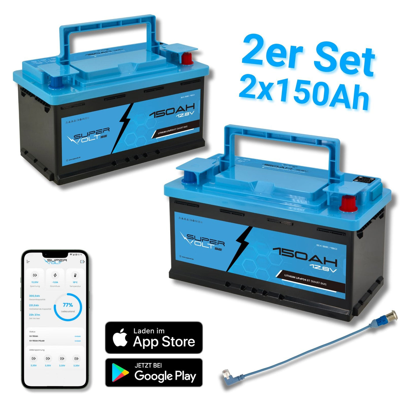 Supervolt SE 300 Ah Set – BMS und Bluetooth-App