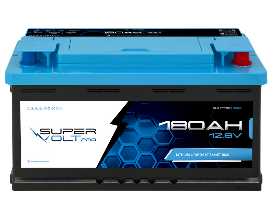 Supervolt Pro 180 Ah LiFePO4 Batterie mit CAN-Bus