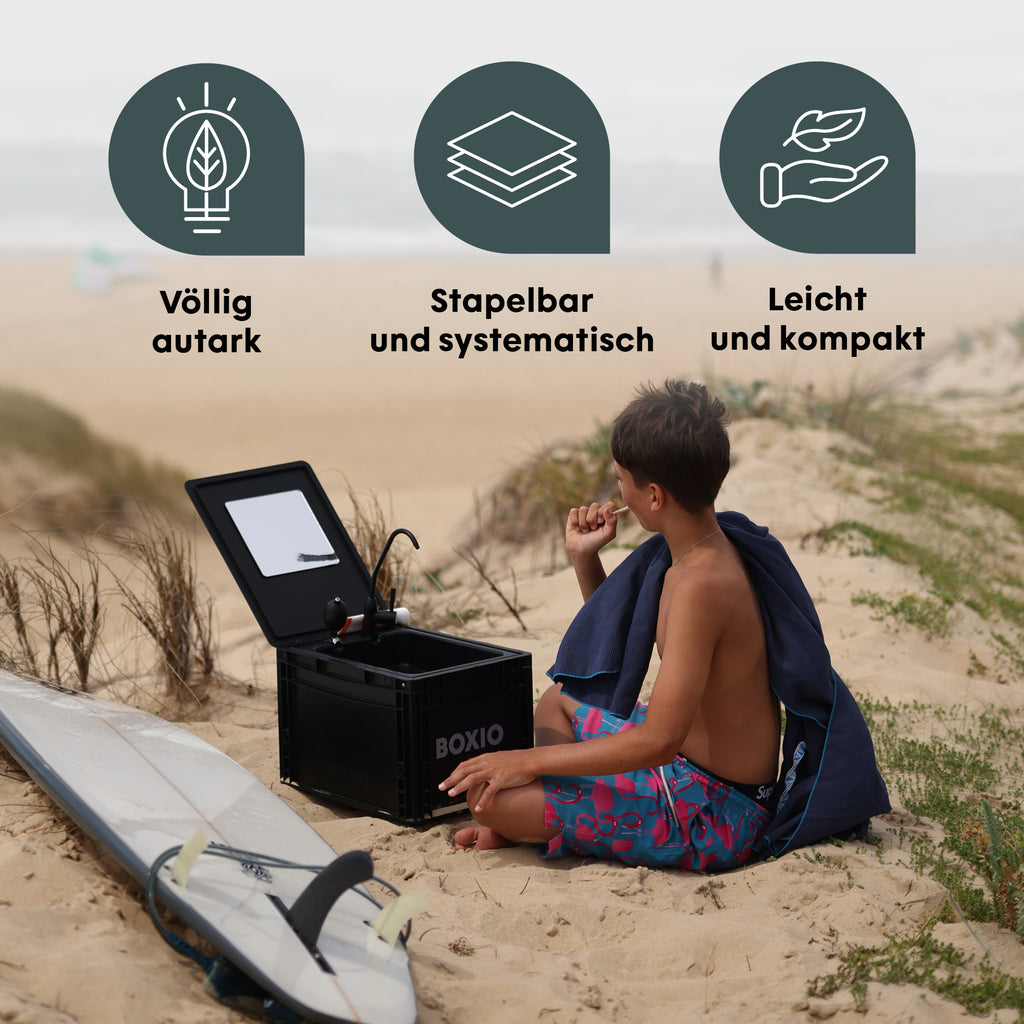 BOXIO WASH mobiles Waschbecken im Eurobox-Format, Produktbild 3