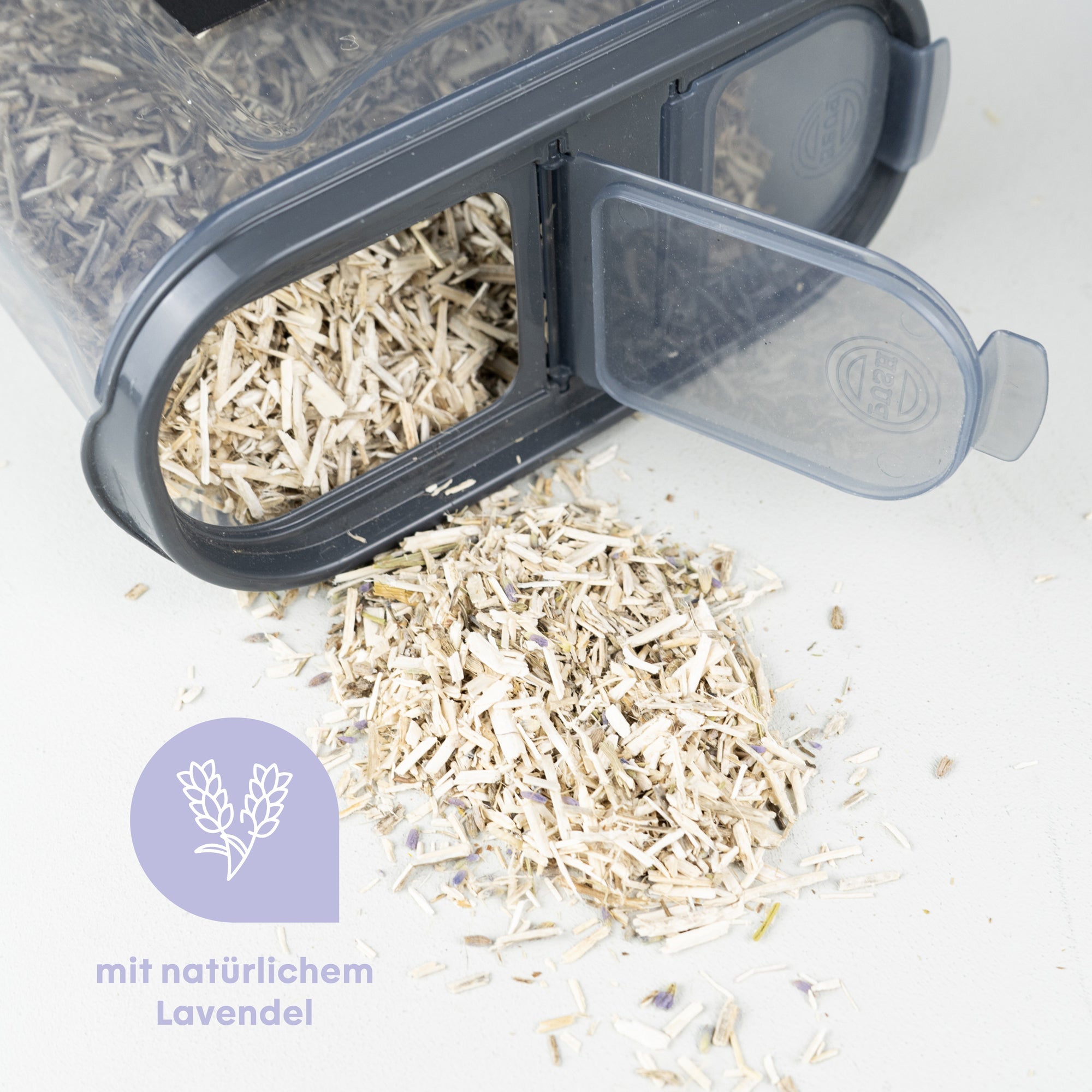 BOXIO HEMP Hanfstreu Lavendel Detailansicht