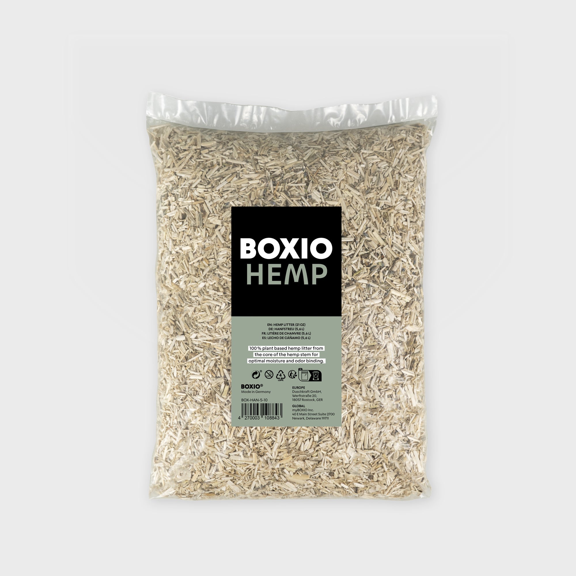BOXIO HEMP Hanfstreu Natur für Trenntoilette