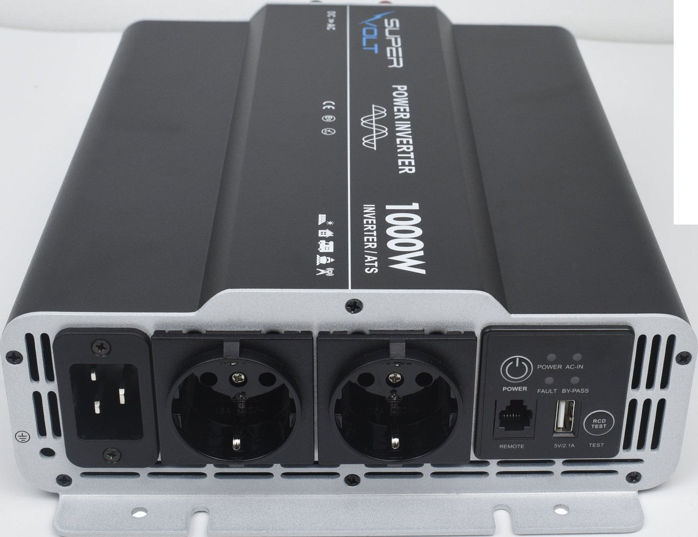 Supervolt Wechselrichter 1000 W – Anschlüsse