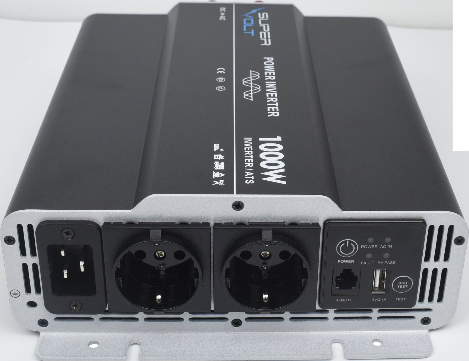 Supervolt Wechselrichter 1000 W – Anschlüsse