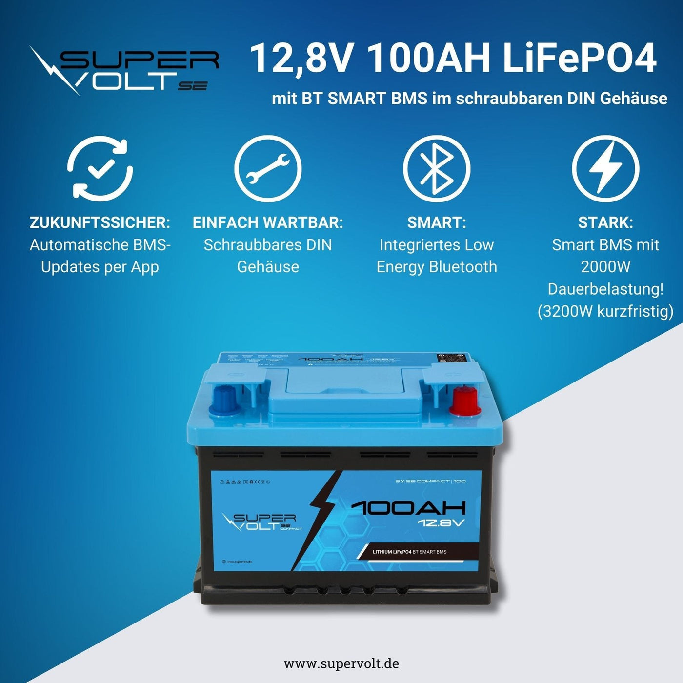 Supervolt SE Compact 100 Ah – wichtigste Funktionen