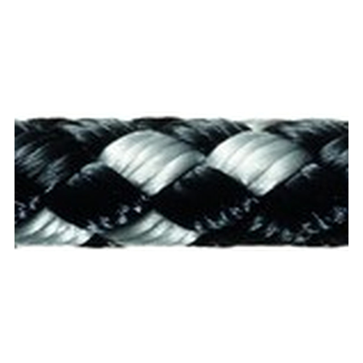 Robline 8-Plaited Dinghy – schwarz-silber