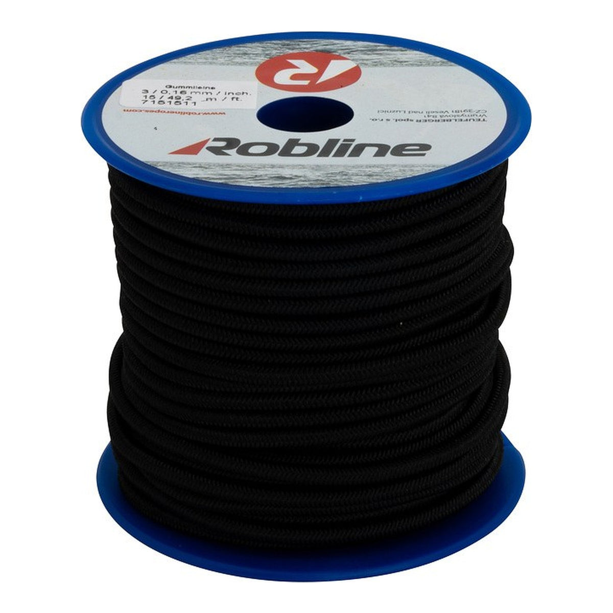 Robline Gummileine Minispule – schwarz